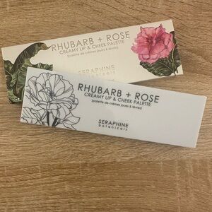 SERAPHIME BOTANICALS Rhubarb + Rose - Creamy Lip & Cheek Palette BNIB